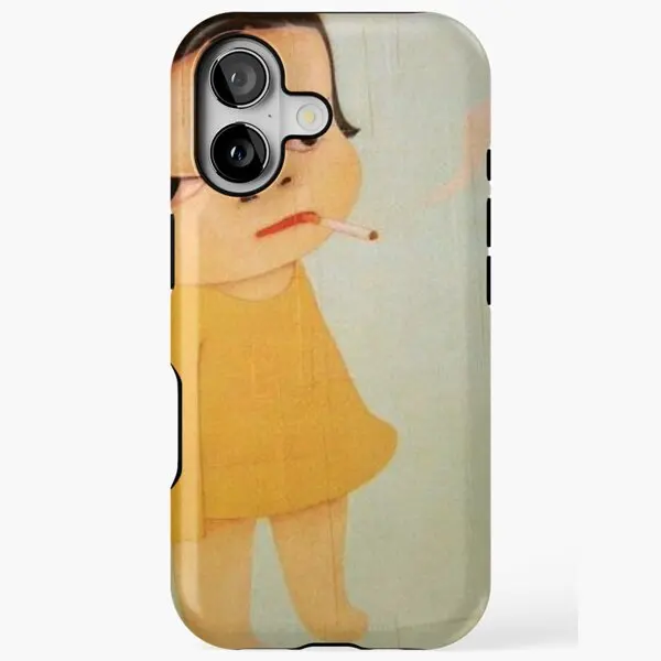 Фото Роскошный двухслойный чехол Clmj Cartoon Yoshitomo Nara для iPhone 17, 17e, 16, 15, 14, 13, 12, 11, X, XS, XR, XSMAX, Air, Pro Max, Plus №4