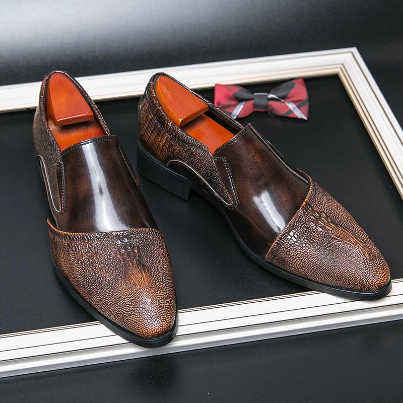Туфли мужские кожаные классические роскошные модные для свадьбы/офиса брендовые