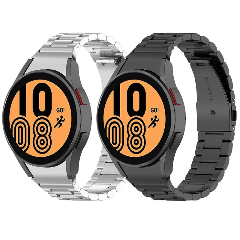 Ремешок 20 мм для samsung Galaxy Watch 6/5/4 44 мм 40 мм 5 pro 45 мм, металлический браслет из нержавеющей стали для galaxy 6 classic 43 мм 47 мм, ремешок
