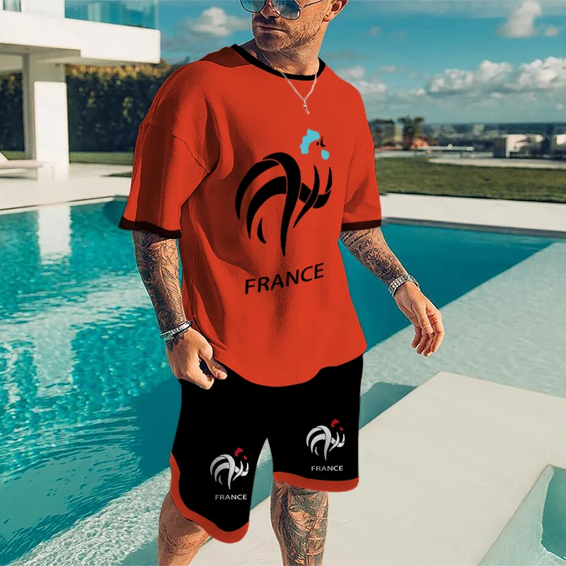 

Summer Tracksuit Men Set Oversized T Shirt Brand Man Clothes Shorts Outfits 3D Print Sportswear Mens Blouse Fashion Streetwear