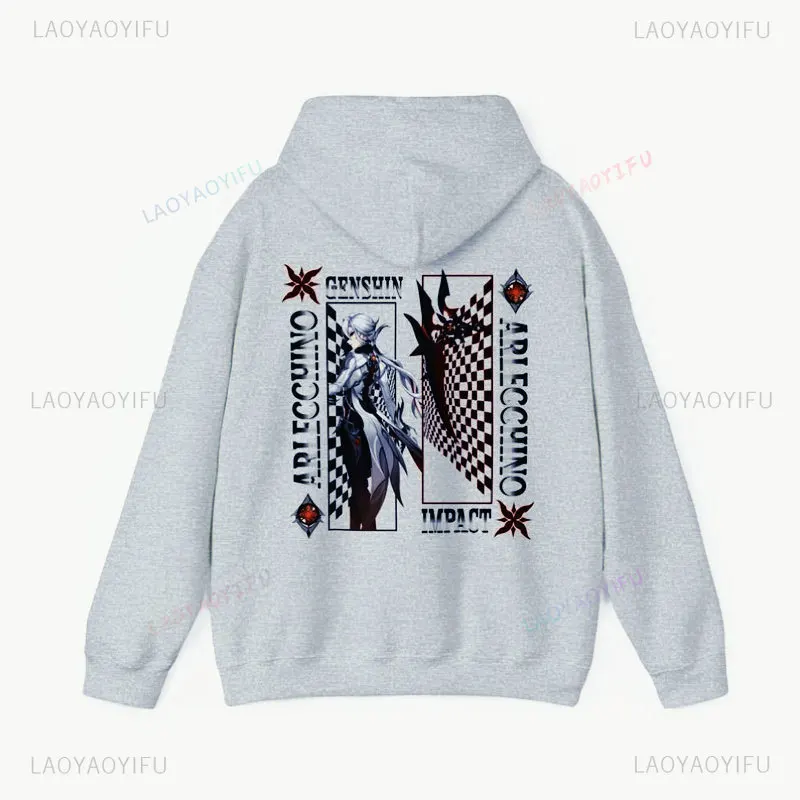 Мужская толстовка с принтом из Genshin Impact Arlecchino