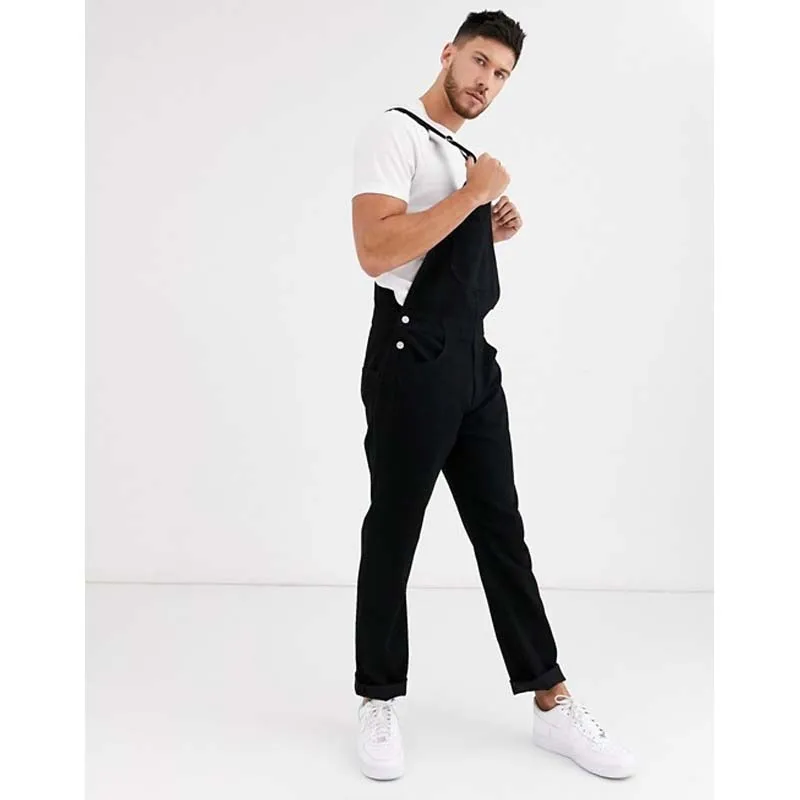 ZOOY Solid Men Jumpsuit Loose Denim Suspender Man Fashion High Quality Gallery Dept Bottoms Designer Work Pants Hip Hop Clothing