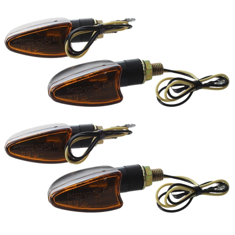 

4 PCS Mini Indicator Warning Light Motorcycle 2W - Yellow