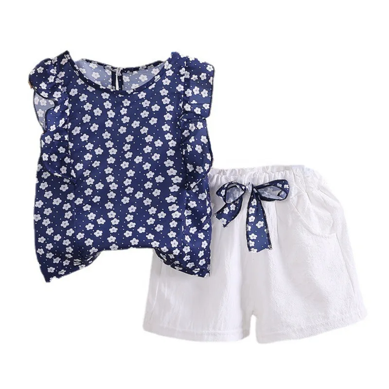 

New Summer Baby Clothes Children Outfits Girls Fashion Cute Vest Shorts 2Pcs/Sets Toddler Casual Costume Infant Kids Tracksuits