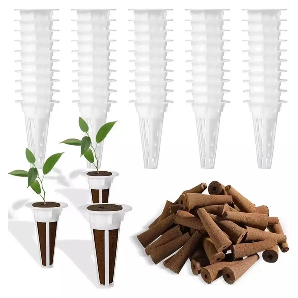 

30Pcs Planting Basket Grow Sponges Planting Sponge Blocks For Aerogarden Plant Machine Special Soilless Seedling Biochar Cotton