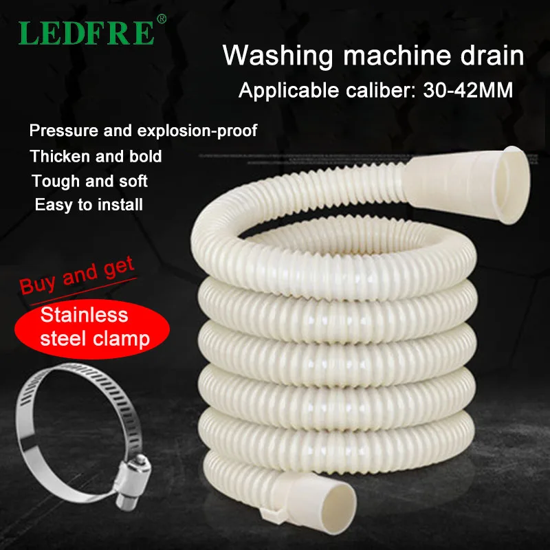

LEDFRE Universal Automatic Washing Machine Drain Pipe Basin Drain Pipe Extension Extension Hose LF25003