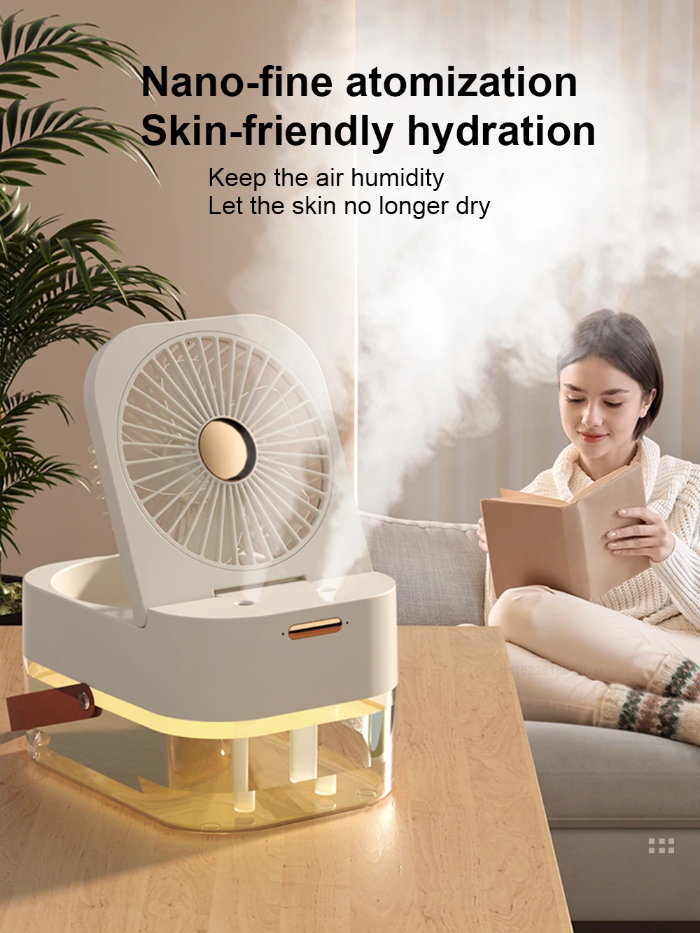 

Humidifier Spray Fan Portable Fan Air Cooler Air Humidifier USB Fan Desktop Fan With Night Light For Summer Home Appliance