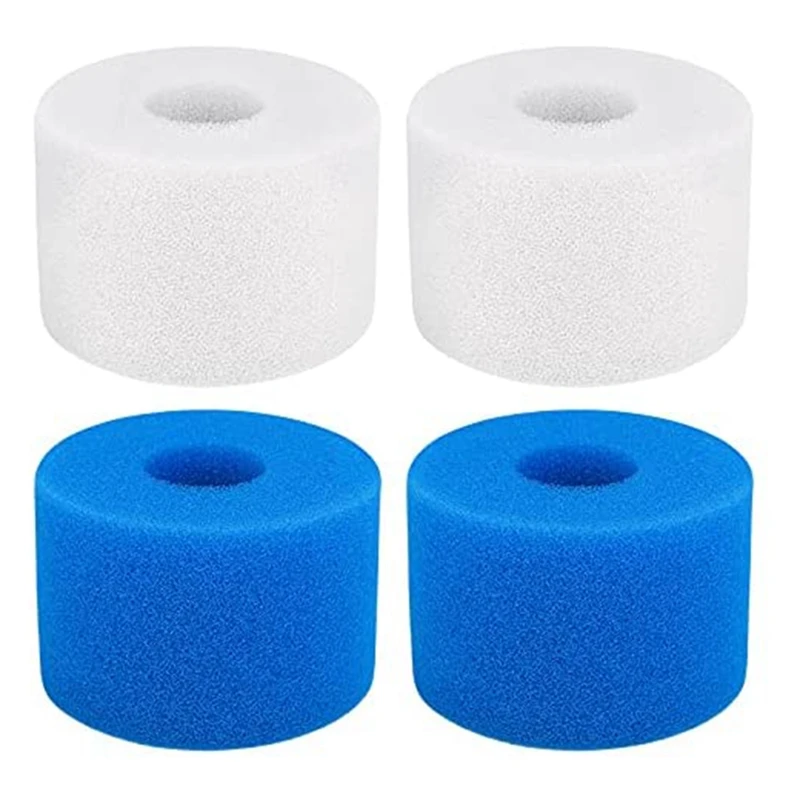 

4 Pieces Swimming Pool Filter Foam Cartridge,Type S1 Reusable Washable Sponge Filter,Pool Filter Cartridge For Intex S1
