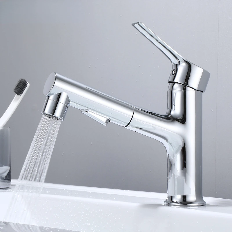 

Pull-out Basin Hot and Cold Faucet Bathroom Bathroom Counter Basin Tap Wash Wash Basin Faucet