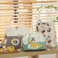 cute lunch bag office worker bring meal thermal handbag picnic outing fruit snack drink organize storage keep fresh pouch items
