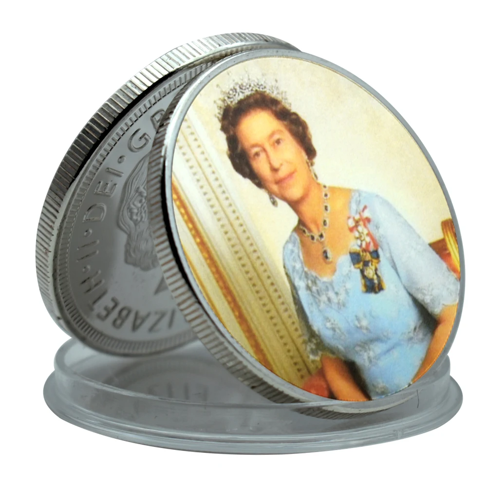 

Queen of England Silver Plated Coin Best Queen Commemorative Coins Hot Sale Queen Badge Festival Gift Family Art Ornament