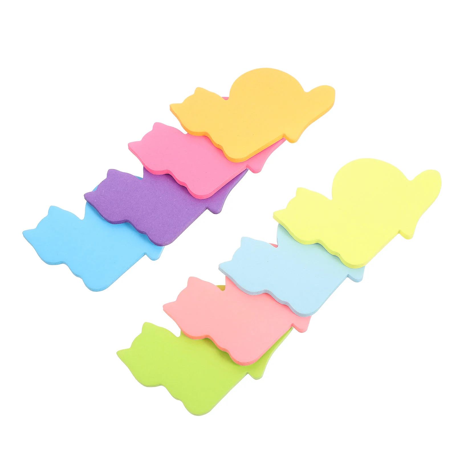 

16Pcs Stickers Sticky Memo Stickers Cat Animals Shaped Notes Memo Pads for School Office Students Gift