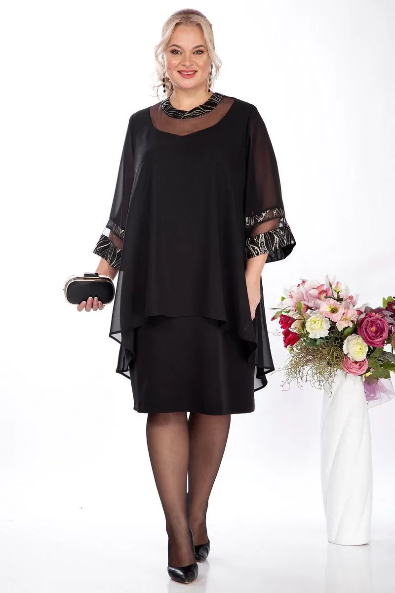 

Женское Повседневное платье-миди с круглым вырезом, Расклешенным рукавом и оборками