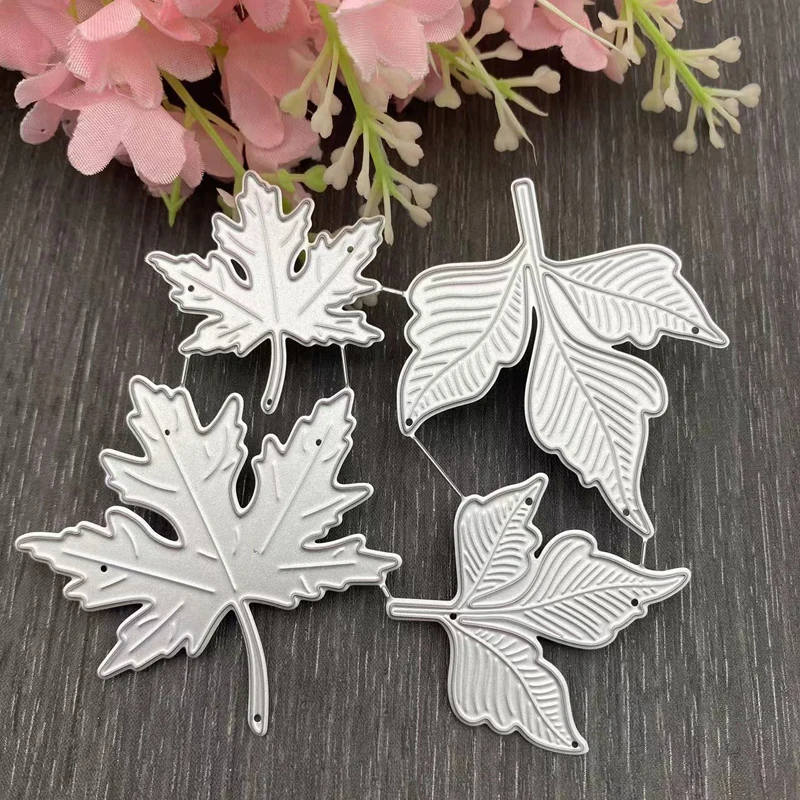 

4pcs Maple Leaf Metal Cutting Dies Mould Scrapbook Decoration Embossed Photo Album Decoration Card Making DIY Handicrafts