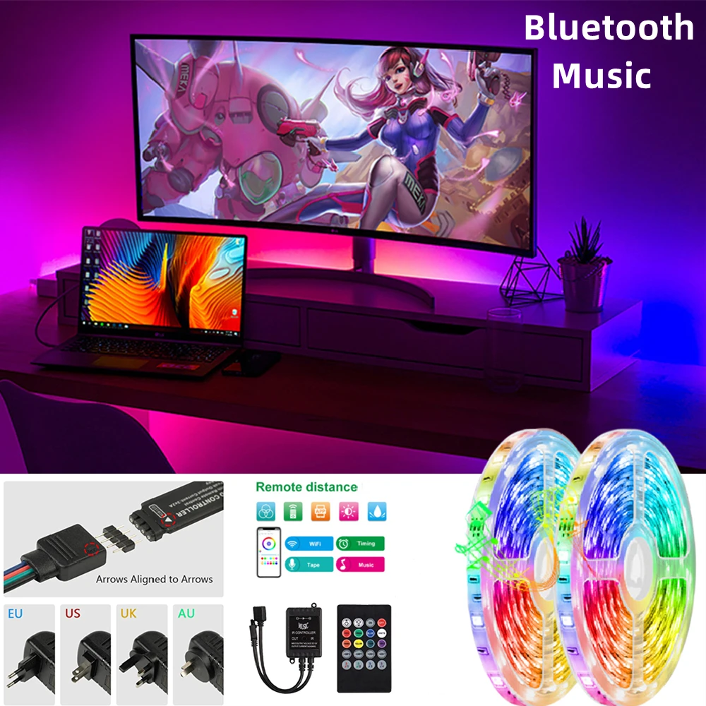 

Ленсветильник светодиодная RGB 5050 12 В, 5-30 м
