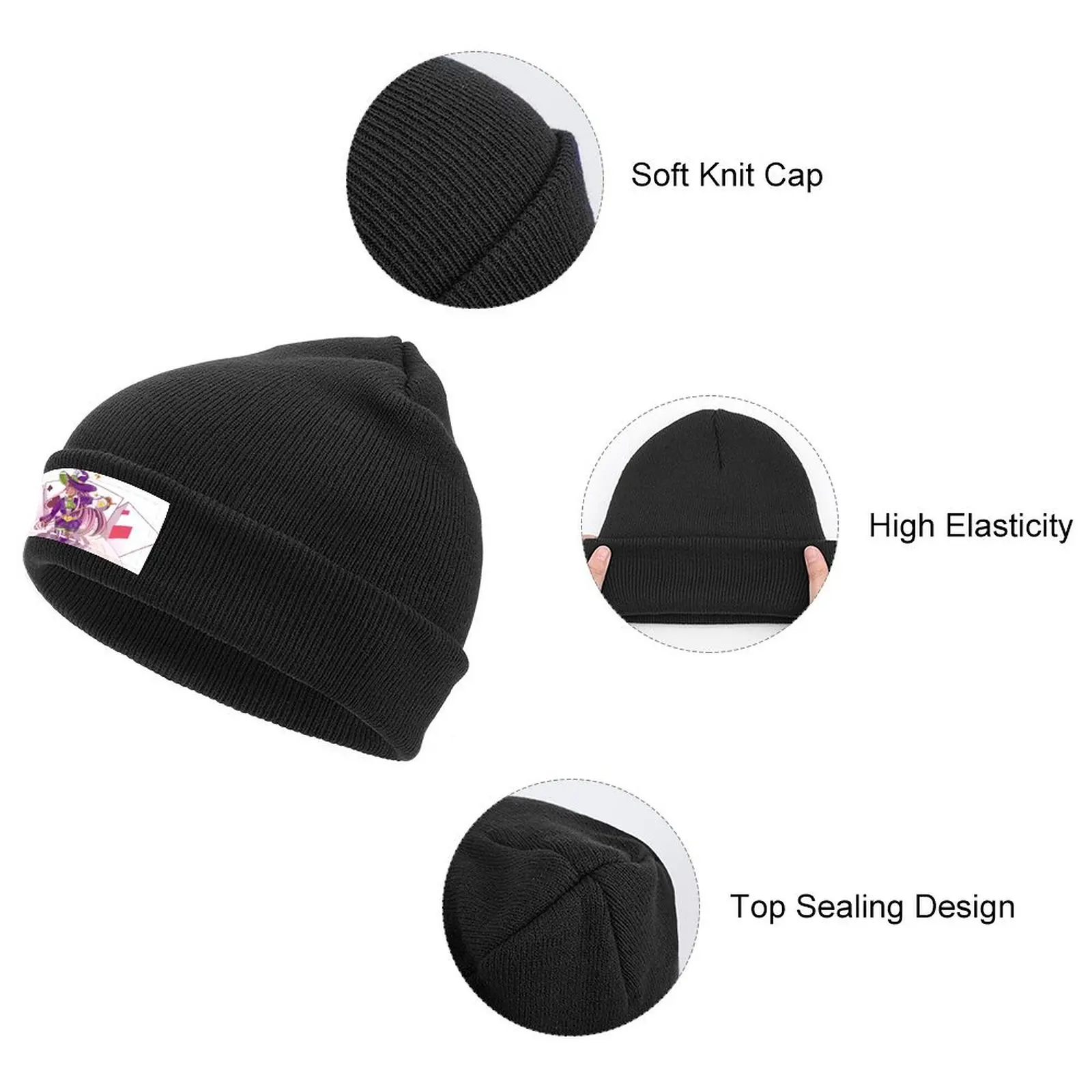 Niniel Mad Hatter Вязаная шапка Бейсболка черная Wild Ball Hat Женские шапки Мужские