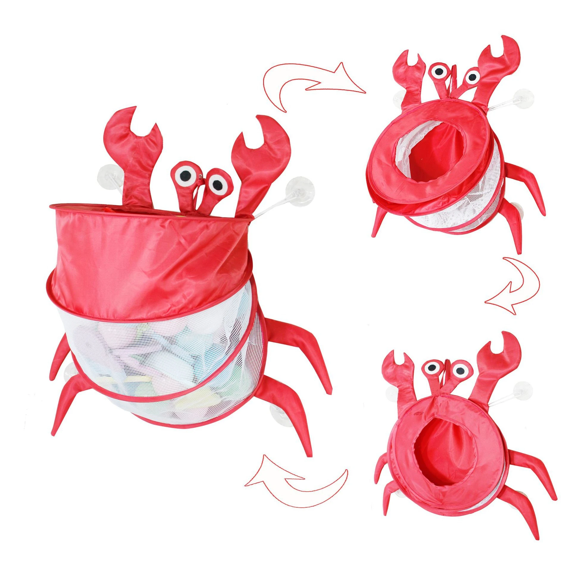 

Bathroom toy storage bag wall sucker hanging bag