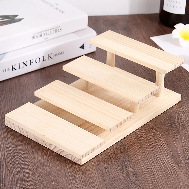 Solid wood 2/3/4 Layer Ladder Glasses Stand Glasses Shop Display Props Sunglasses Display Stand