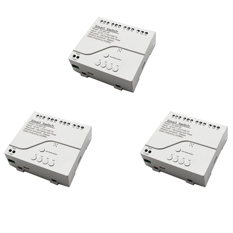 

Беспроводной переключатель Zigbee 3x4 канала, модуль переключателя Wi-Fi, дистанционное управление, умный дом «сделай сам», реле 4 клавиши, работа ...