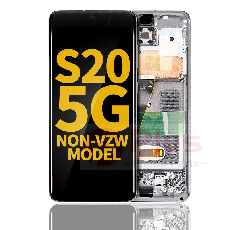 

AMOLED Display With Frame Replacement For Samsung Galaxy S20 5G (Non-Verizon 5G UW Frame) (Refurbished) (Cosmic Gray)