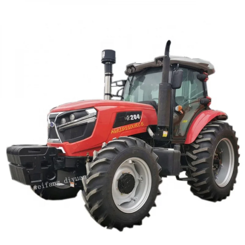 120HP четырехколесный привод Малый сельскохозяйственный трактор с фронтальным
