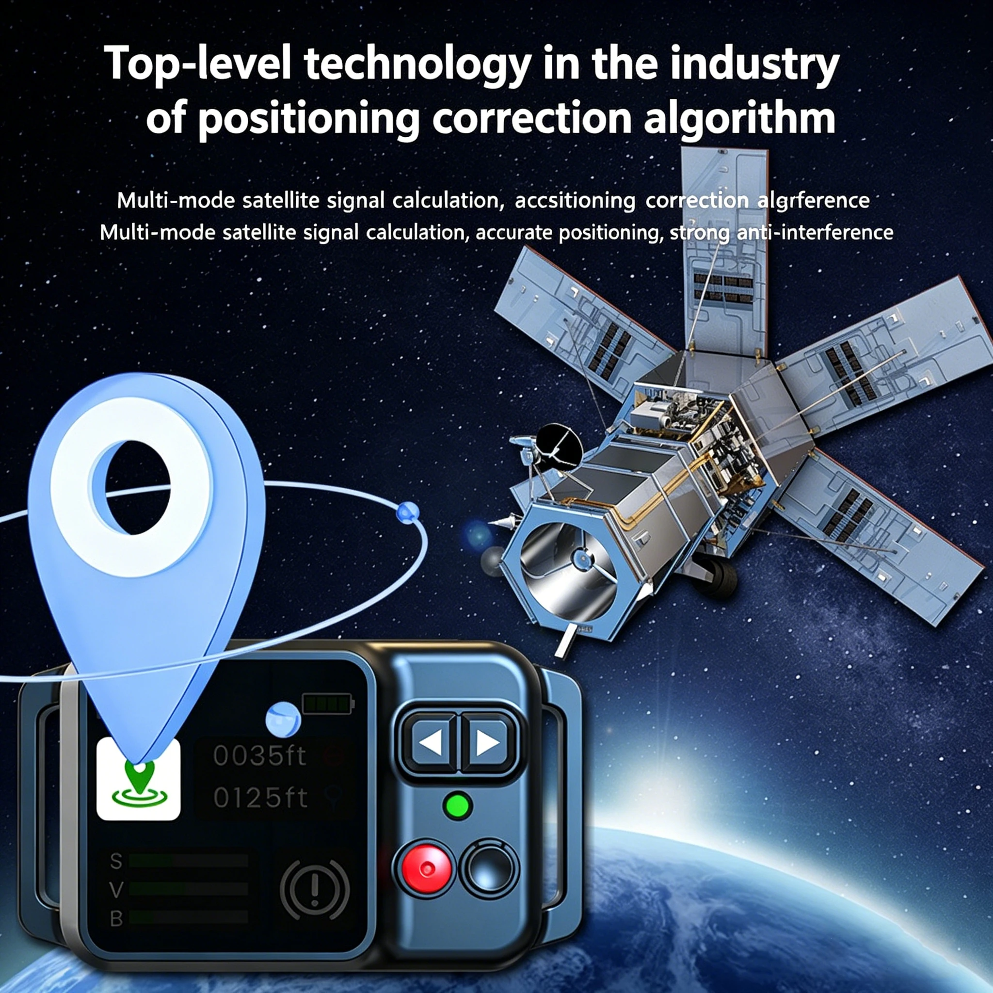Фото GPS-ошейник для собак с беспроводным ограждением, материал ABS, водонепроницаемость IP67, регулируемые режимы тренировок, GPS-позиционирование для использования на улице №4