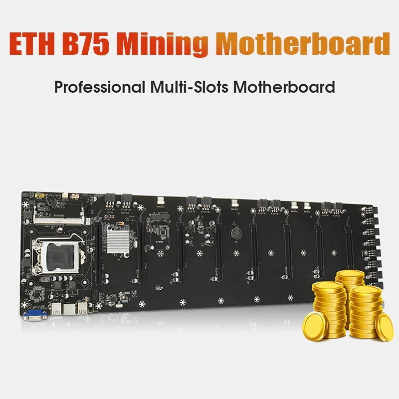 

Материнская плата ETH B75 8XPCIE со слотом LGA1155 65 мм Поддержка SODIMM DDR3 ОЗУ MSATA SATA B75 материнская плата для майнинга