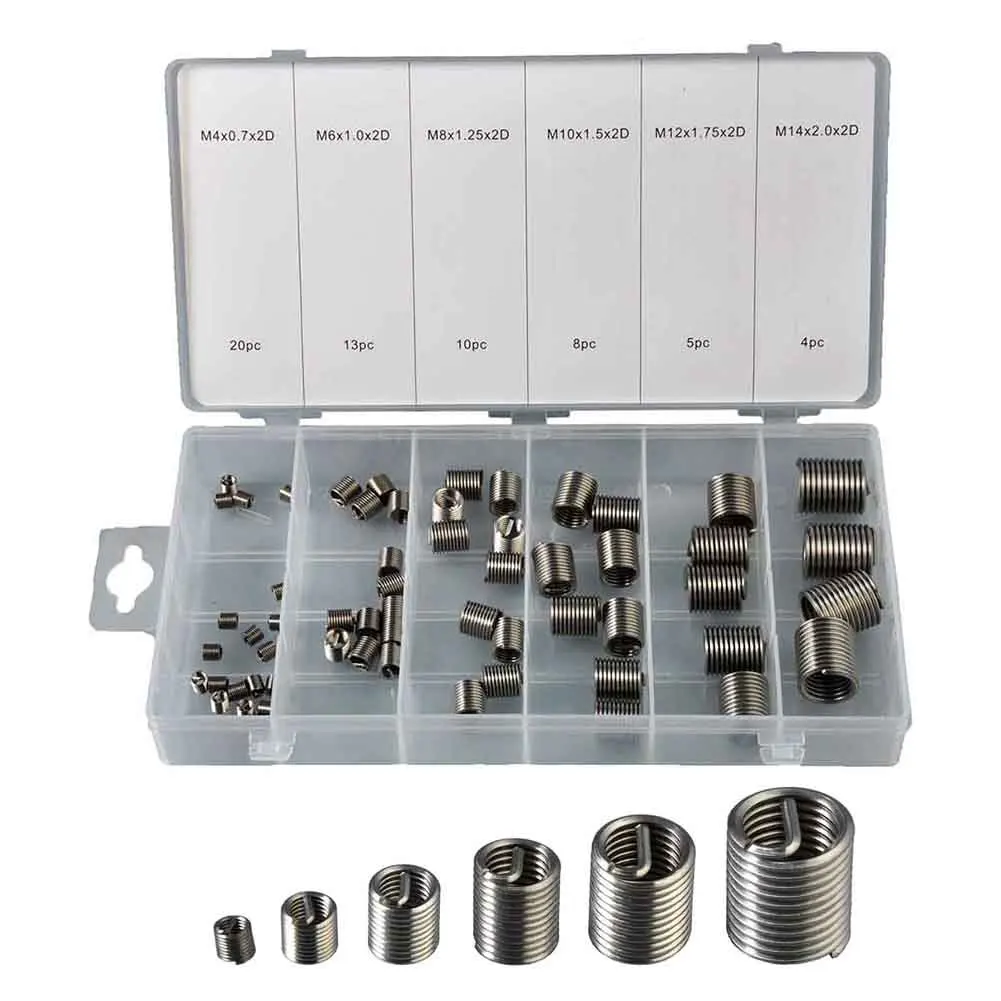 

Repair Tools Thread 60pcs/set Anti-corrosion Durable Easily Install Inserts Kit M4-M14 Short Version High-quality