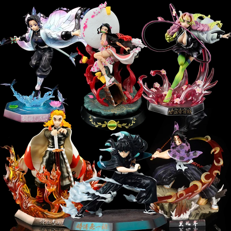 

Demon Slayer Figure Kimetsu No Yaiba GK Tokitou Muichirou Kochou Shinobu Kamado Nezuko Kanroji Mitsuri Action Figure Model Toys