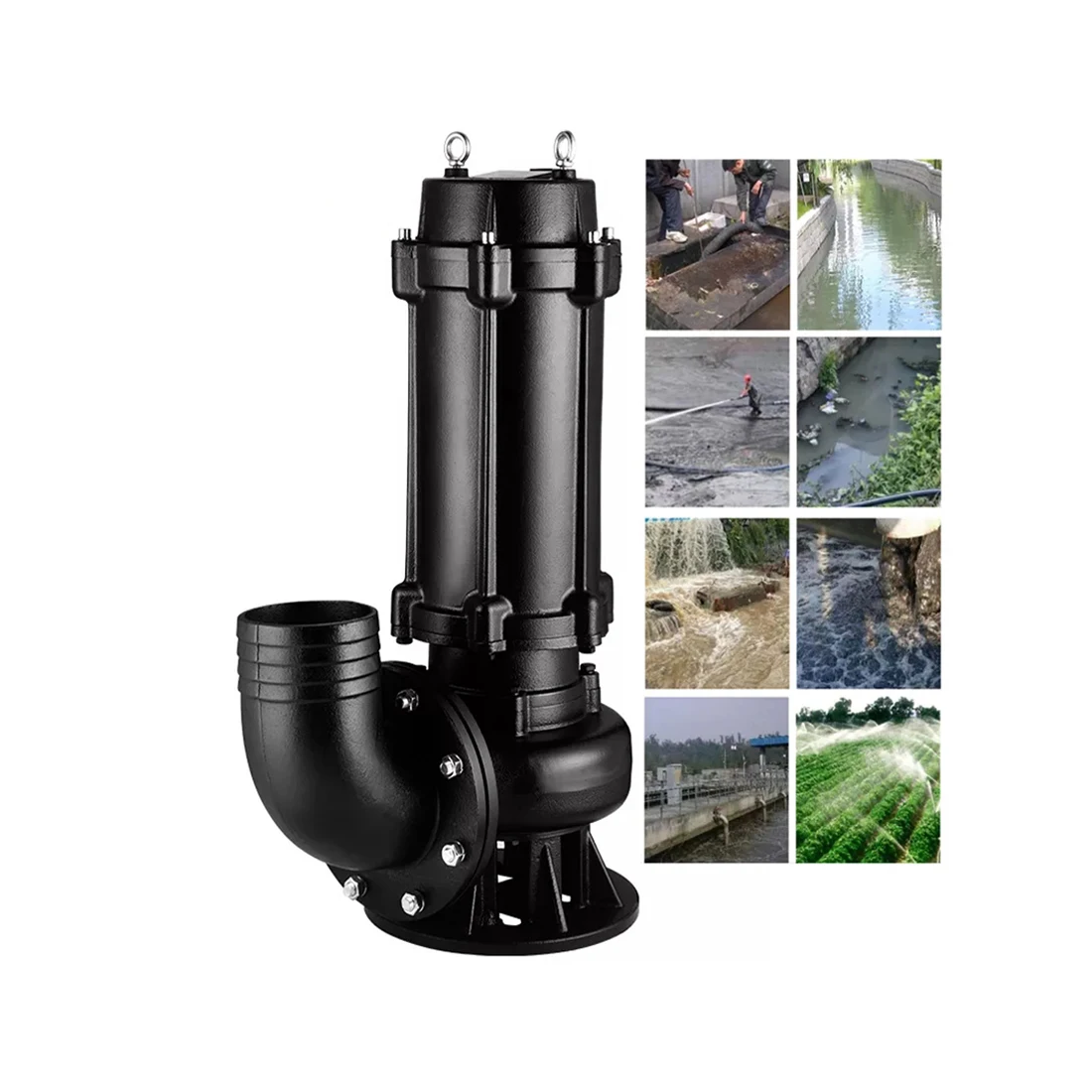 

Sewage Pump 220/380v Three-phase Submersible Pump Vertical Basement Non-clogging Sewage Pump