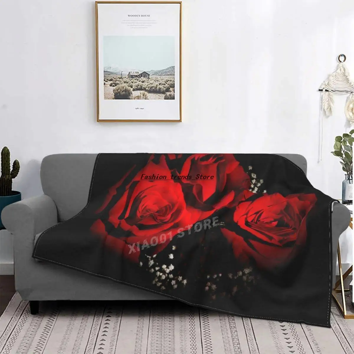 

Red Dream Rose Blanket Enjoy the warmest moments with your favorite Throw Blanket Sherpa Blanket Bedding soft Blankets