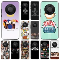 phone case for huawei y7a mate 20 lite 10 pro 40 y9a y5p y6p p10 honor 10 friends central perk coffee black matte silicone cover