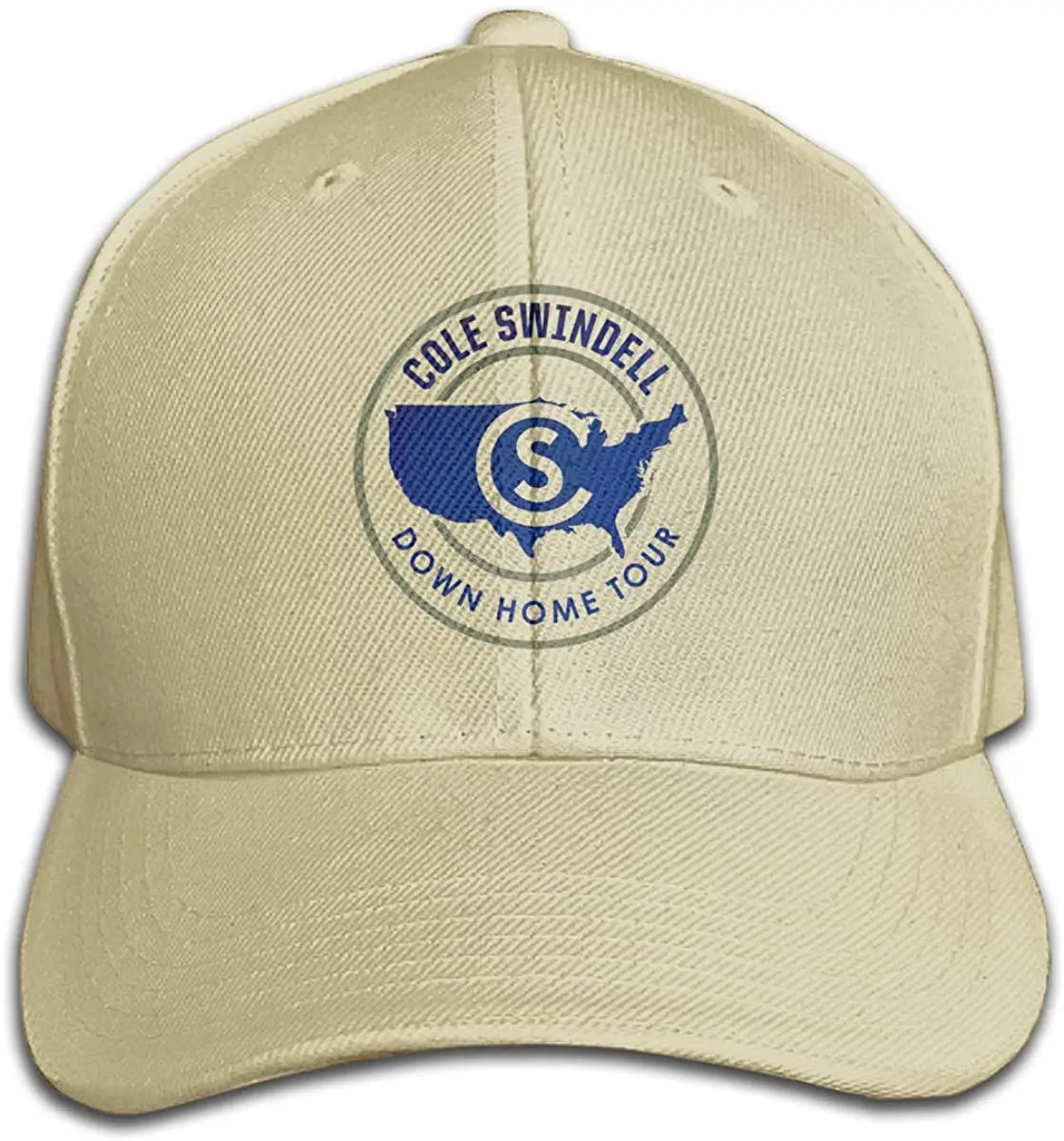 

Custom Cole Swindell Down Home TOU Logo Baseball Hats Classic Cap for Unisex