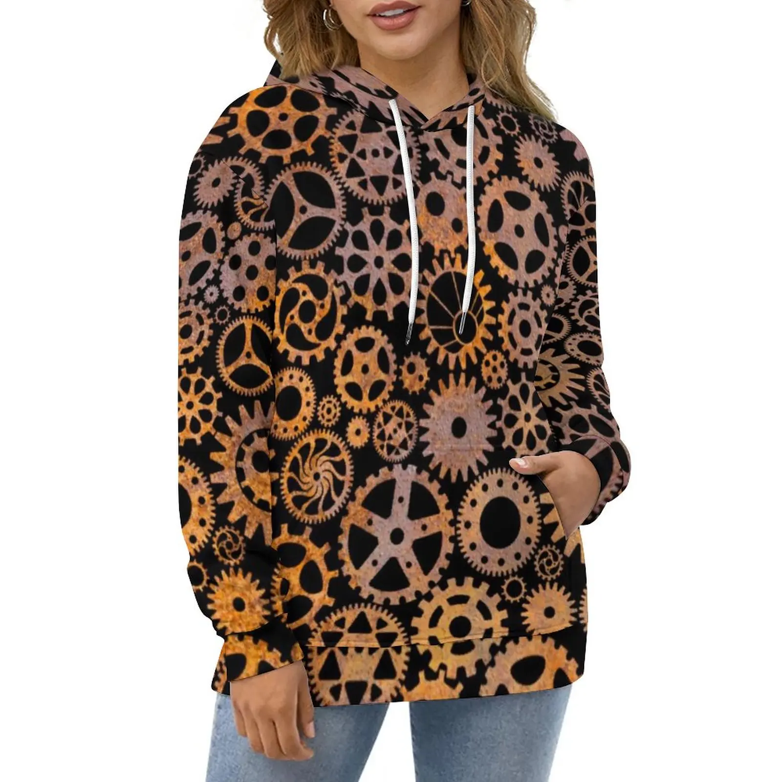 

Steampunk Rusty Gears Hoodies Cool Steam Punk Style Harajuku Oversized Hoodie Unisex Funny Custom Casual Hooded Sweatshirts