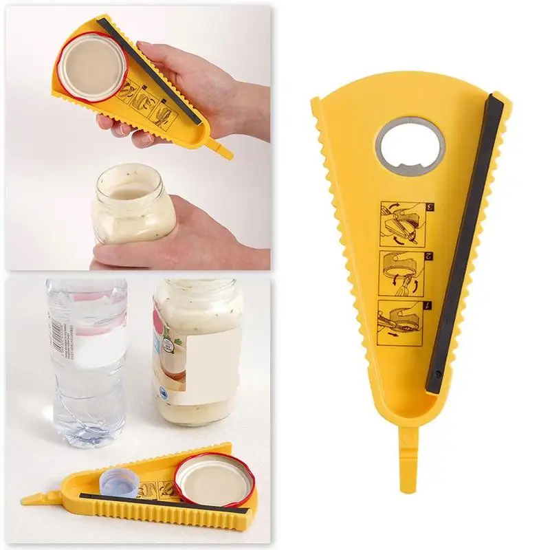 

1PC Creative Multi-function Bottle Opener Jar Opener Off Bottle Twist Grip Opener Quick Everyday Use Easy Opening Bottle Opener