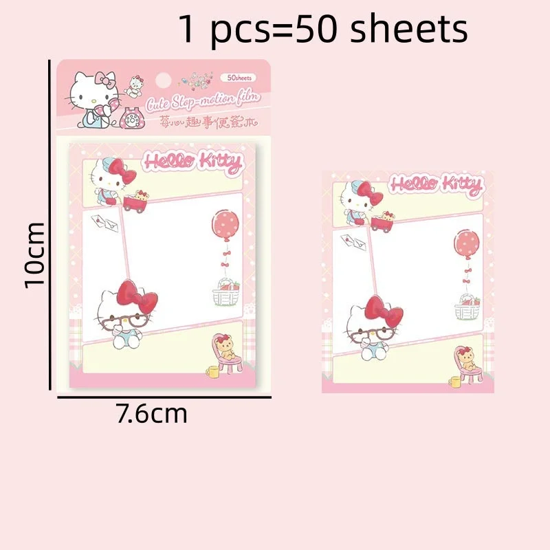 Набор из 24 шт. блокнотов Sanrio Melody Kuromi Hangyodon: милые канцелярские товары с котиками, этикетки, стикеры для планирования, школьные принадлежности (art.: 3920da337ec87) - 3920da337ec87
