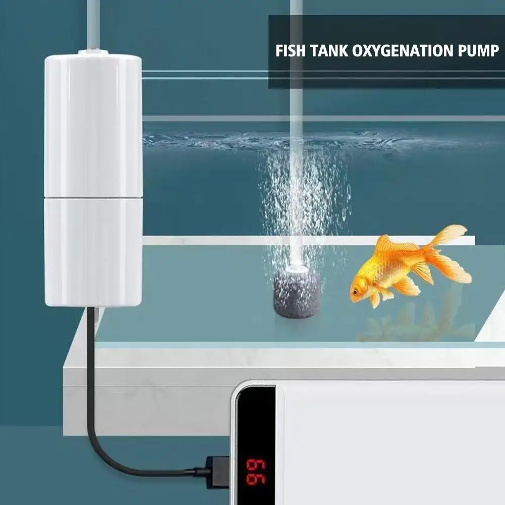 Аквариумный кислородный воздушный насос аквариум USB бесшумный компрессор