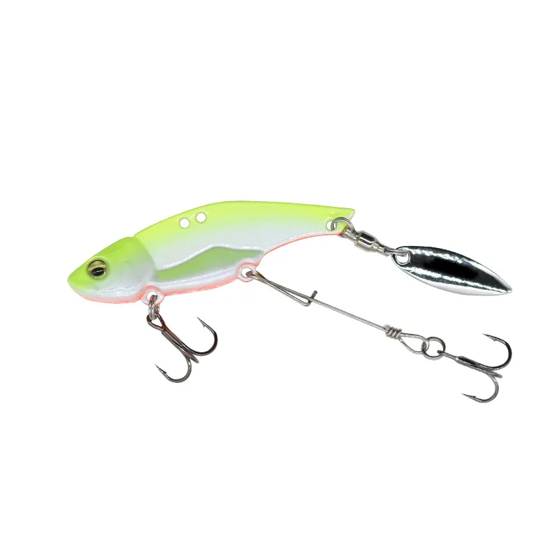 

ALASICKA 1PCS 13.6g 4.4cm Rotating Metal VIB Bait Spinner Spoon Fishing Lures Jigs Trout Winter Fishing Hard Baits Tackle Pesca