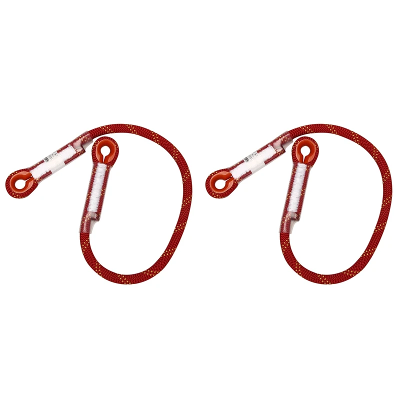

2Pcs 60Cm Rock Climbing Sling Rope 10.5Mm Prusik Sewn Eye-To-Eye Pre-Sewn Cord Loop For Outdoor Climbing Arborist Rescue