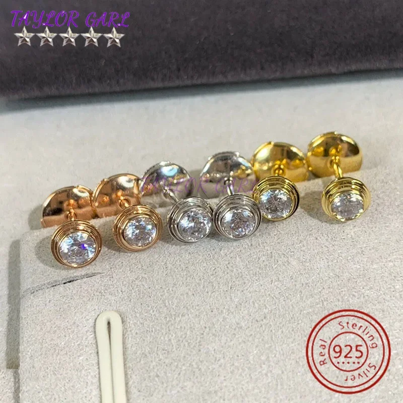 Женские серьги из серебра 925 пробы с фирменным логотипом