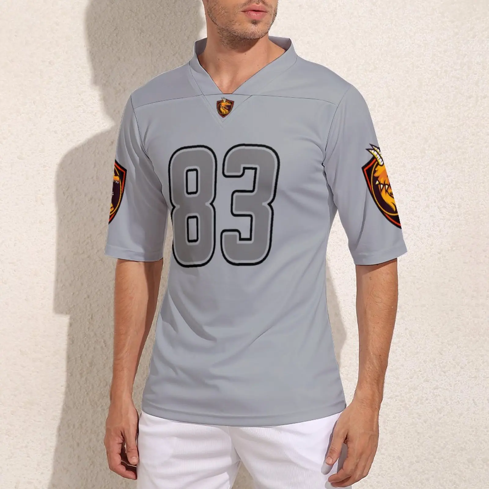 

Personalization Las Vegas No 83 Rugby Jersey Training Stylish Football Jerseys Men Custom Made Football Shirt