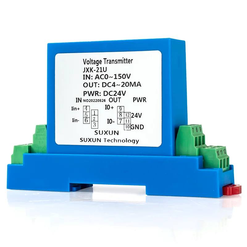 

AC/DC Current Voltage Sensor Transmitter 1 In 1 Out 0-20A 0-1000V to 4-20mA 0-10v 0-5v AC/DC Current Voltage Transducer