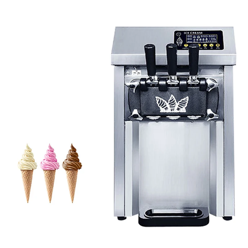 

PBOBP Коммерческая трехмерная настольная маленькая Трехцветная машина для производства мягкого мороженого