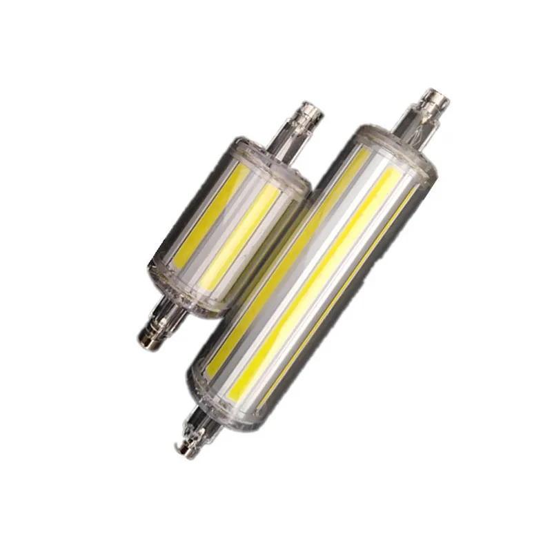LED лампа R7S Glass Tube COB Bulb 78MM 15W 118MM 50W ABS Corn Lamp J78 J118 Замена галогеновой лампы 150W AC 220V 230V Lampadas on.