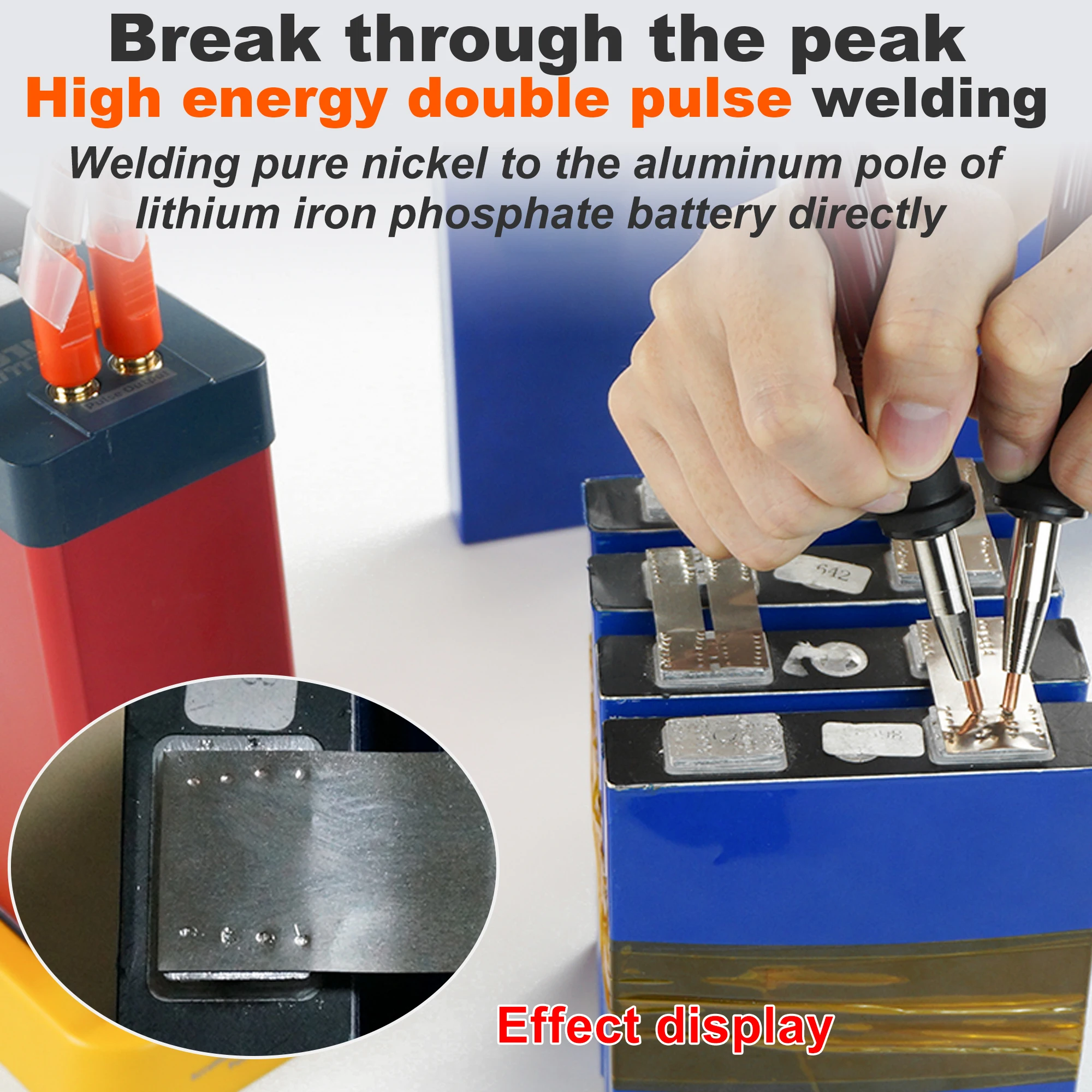 Блестящий точечный сварочный аппарат 801H точный с алюминиевым и никелевым