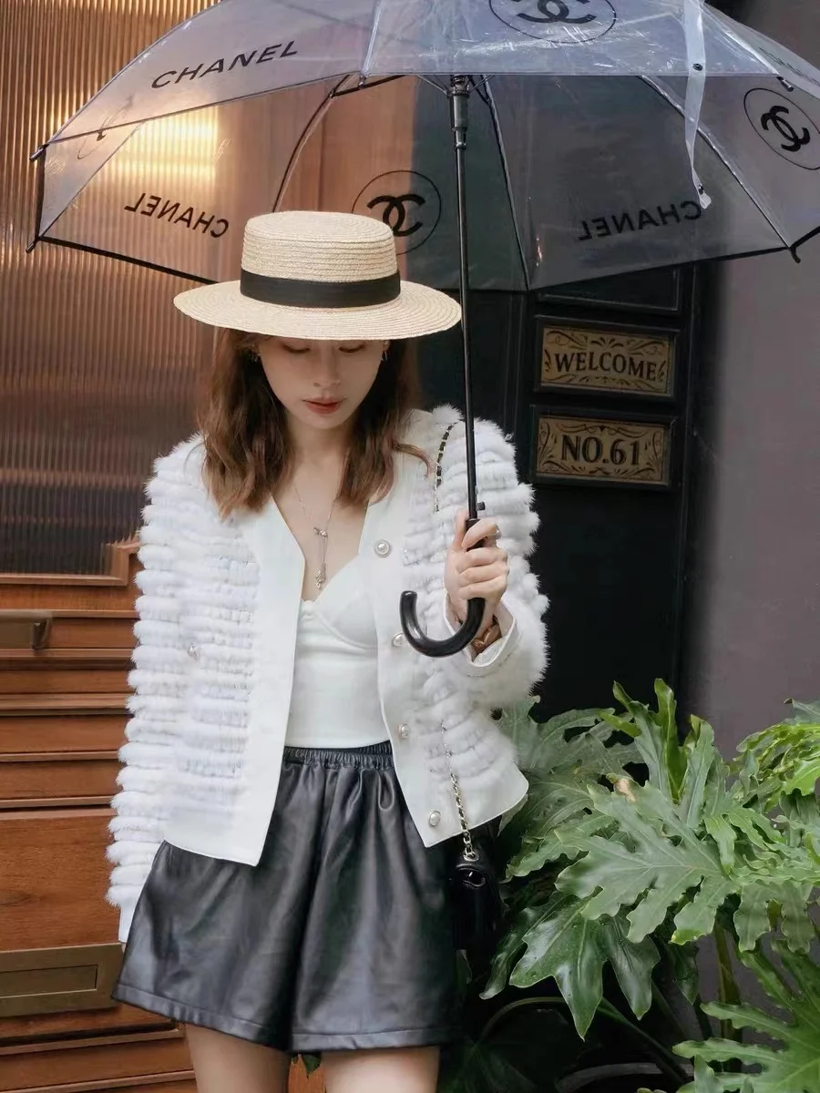 HDHOHR 2024 новые шубы из натурального норкового меха женские натуральной норки