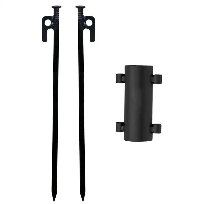 

Portable Umbrella Stand Iron Parasol Holder Tarp Poles Fixator Outdoor Iron Reinforced Windproof Awning Poles Stand Tarp Poles
