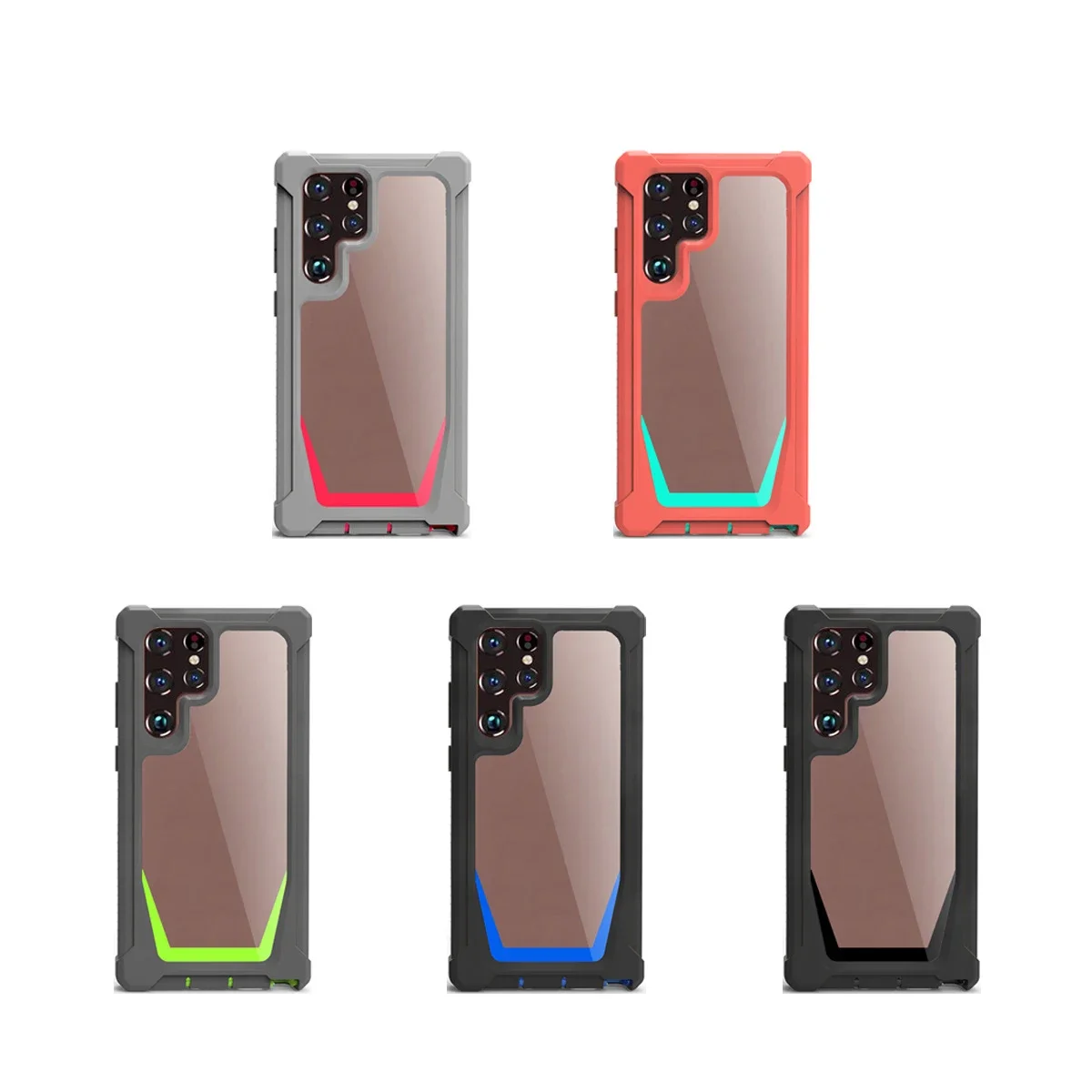 Бронированный чехол для Samsung Galaxy S24 S23 S22 S21 Ultra Plus 5G S20 Note 20 10, чехол с защитой от падения, подушка безопасности, прозрачный корпус, чехлы (art.: 3920ce3857f06) - 3920ce3857f06