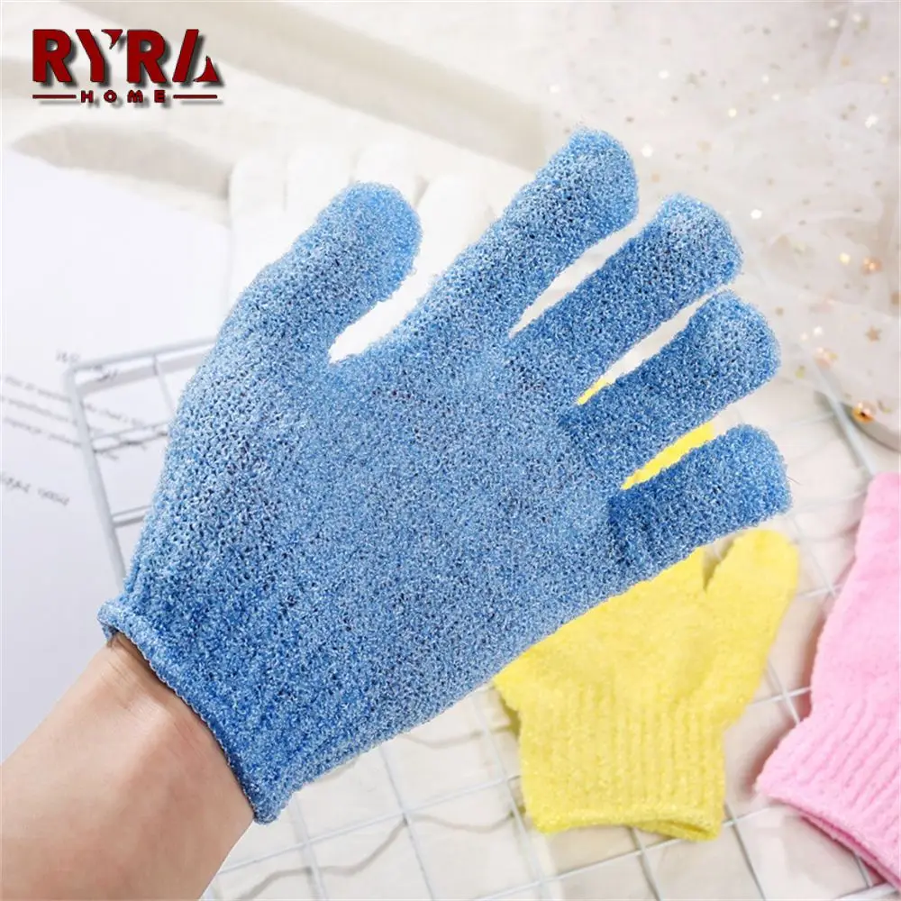 

Перчатки для ванны с пятью пальцами, перчатка для массажа тела и ванны, эластичные перчатки для ванной комнаты, бытовое полотенце для душа, перчатка-варежка для скраба