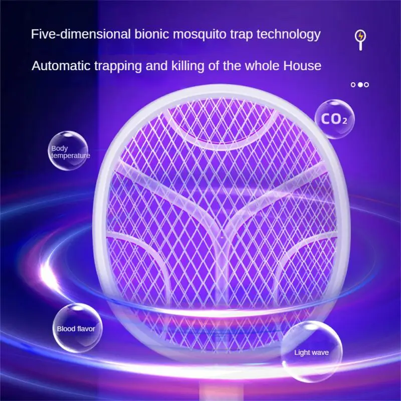 

800mah Three-in-one Bug Zappers Automatic Mosquito Trap Night Light Powerful Mosquito Killer Pest Control Products White